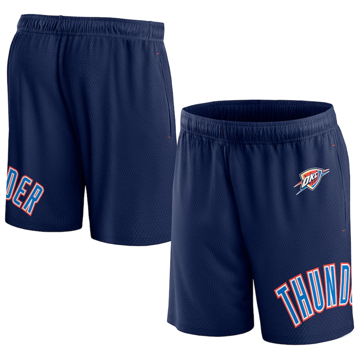 Men's Oklahoma City Thunder Navy Free Throw Mesh Shorts